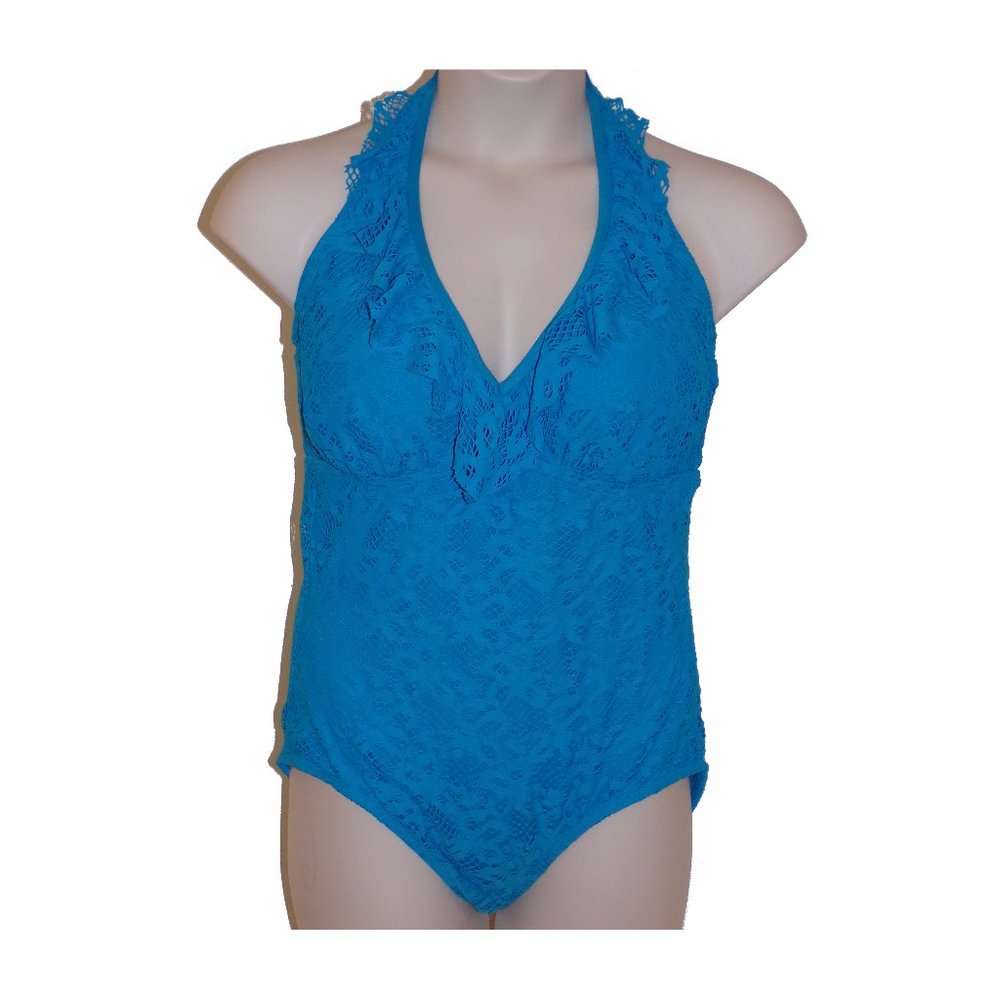 Kenneth Cole blue one piece swimsuit